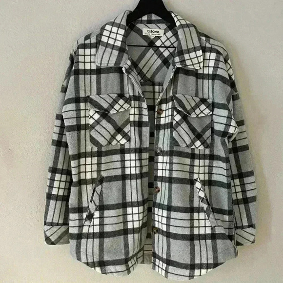 Ci Sono Jackets & Blazers - Flannel Jacket